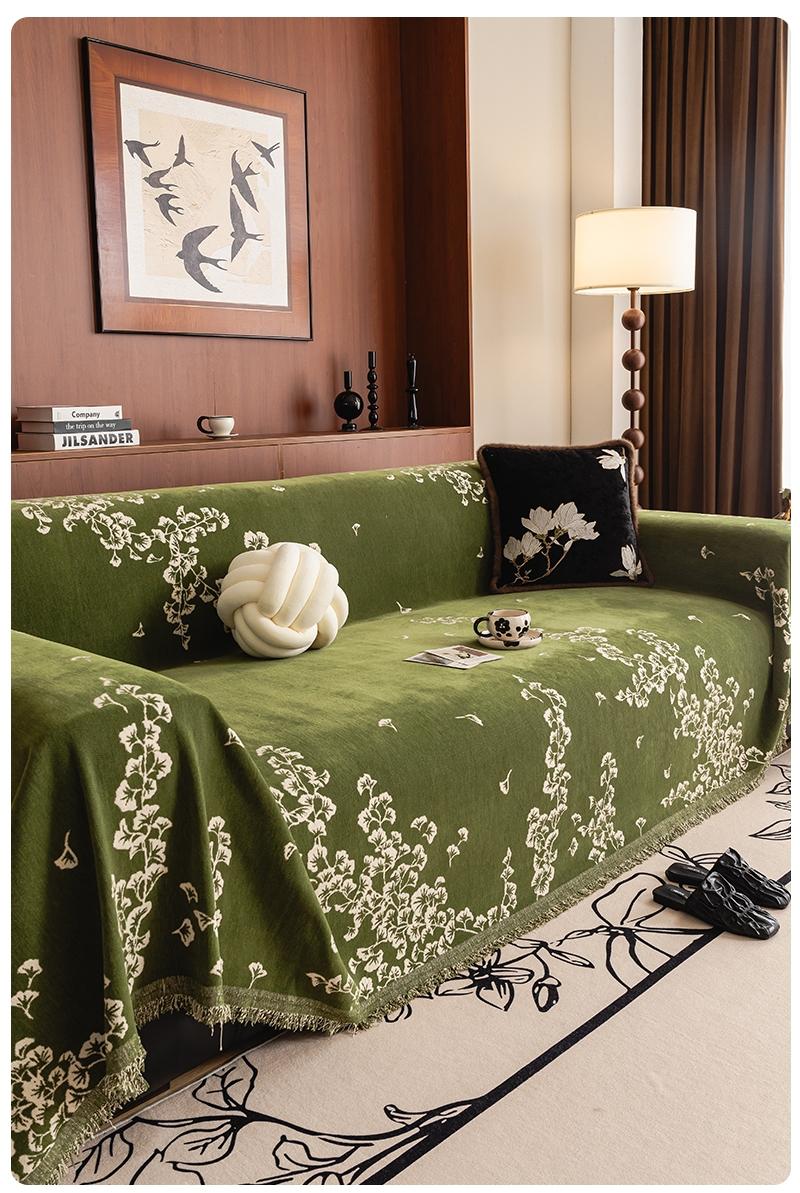 Viral Hit Vintage American Country Style Chenille Sofa Cover & Throw | Soft and Skin-Friendly, Cat Scratch Proof, Universal Home Decor for Living Room, Bedroom & Office | All-Season Pet-Friendly Sofa cover Sofa Couch Covers