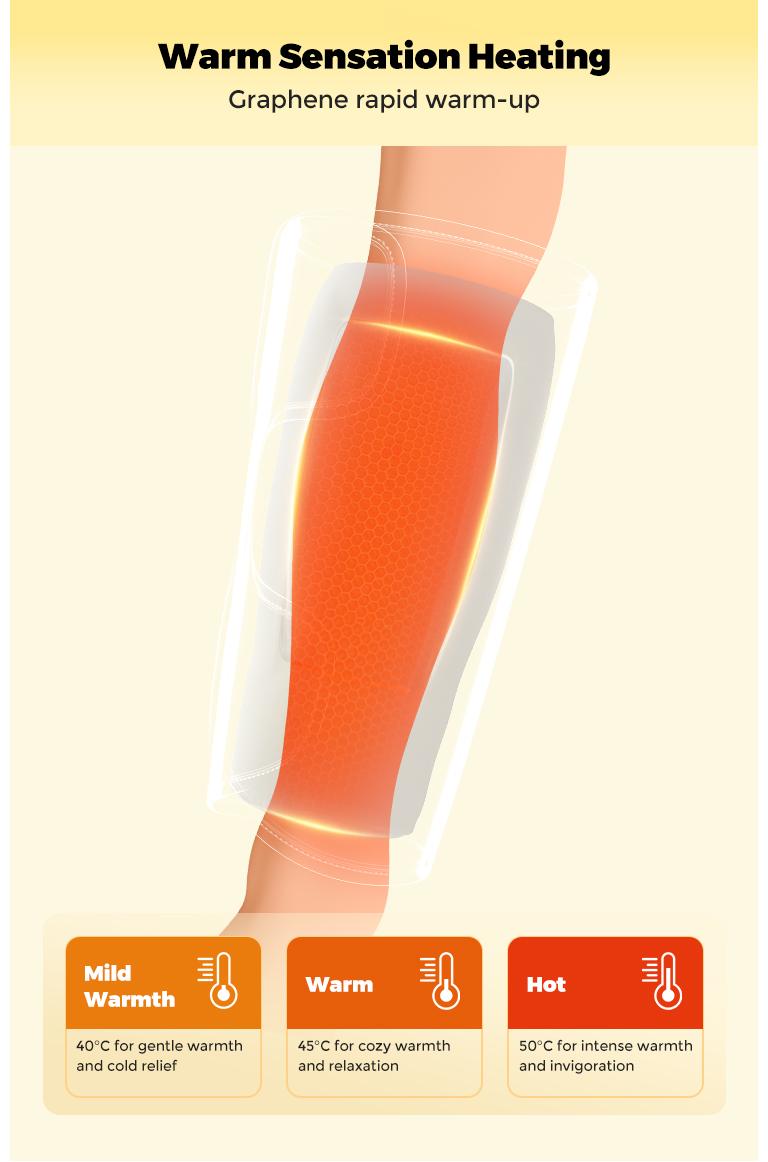 CINCOM Wireless Leg Massager with Heating, Calf Airbags, Multiple Modes, and Intensity Levels for Optimal Relaxation – A Thoughtful Gift for Any Occasion