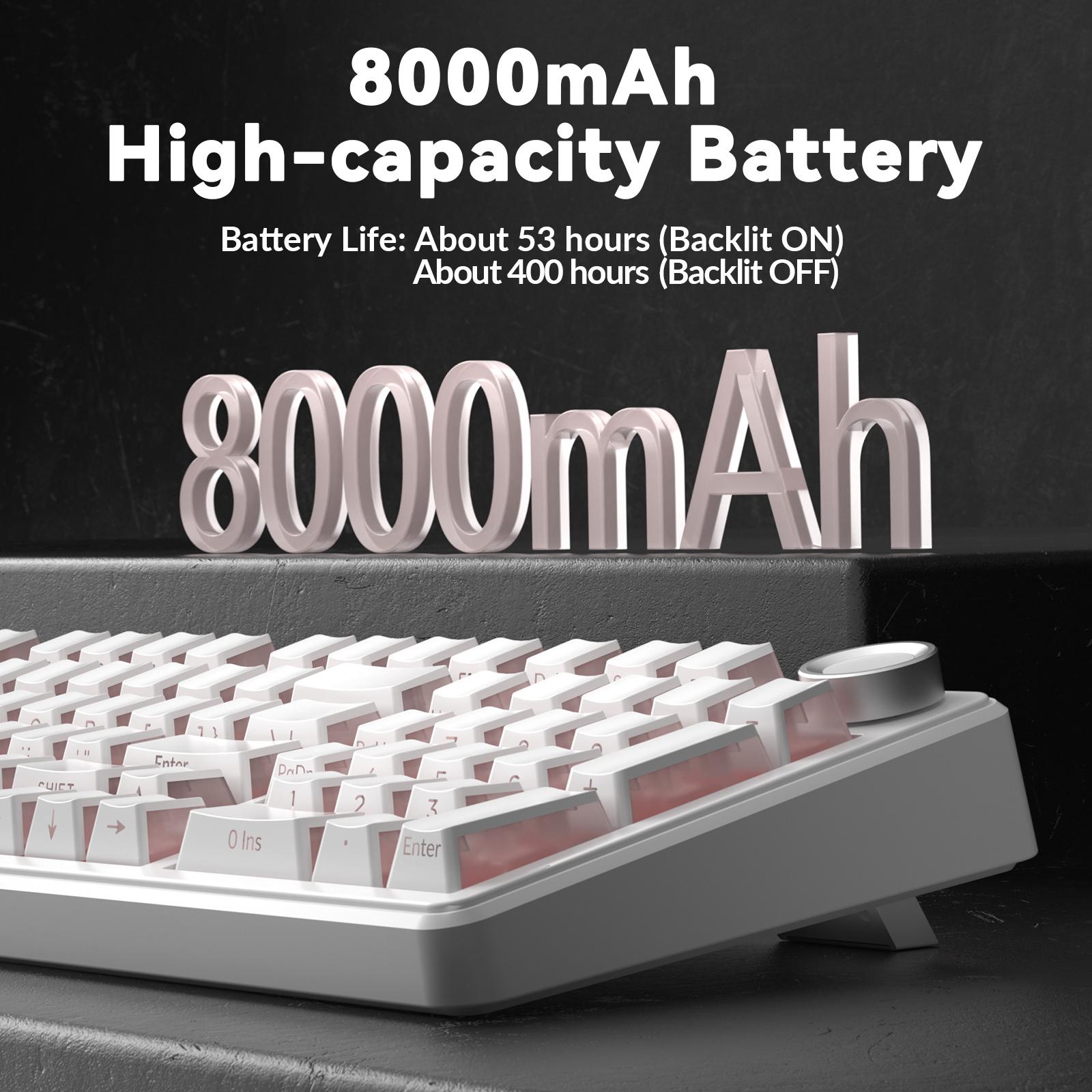 【Silent keyboard】AULA F99 Pro Wireless Mechanical Keyboard-Silent Version,BT5.0/2.4GHz/USB-C Hot Swappable Custom Keyboard,Gasket Structure,Pre-lubed Linear Switches RGB Backlit Computer Gaming Keyboards,White dealsforyoudays TikTokShopfalldealsforyou