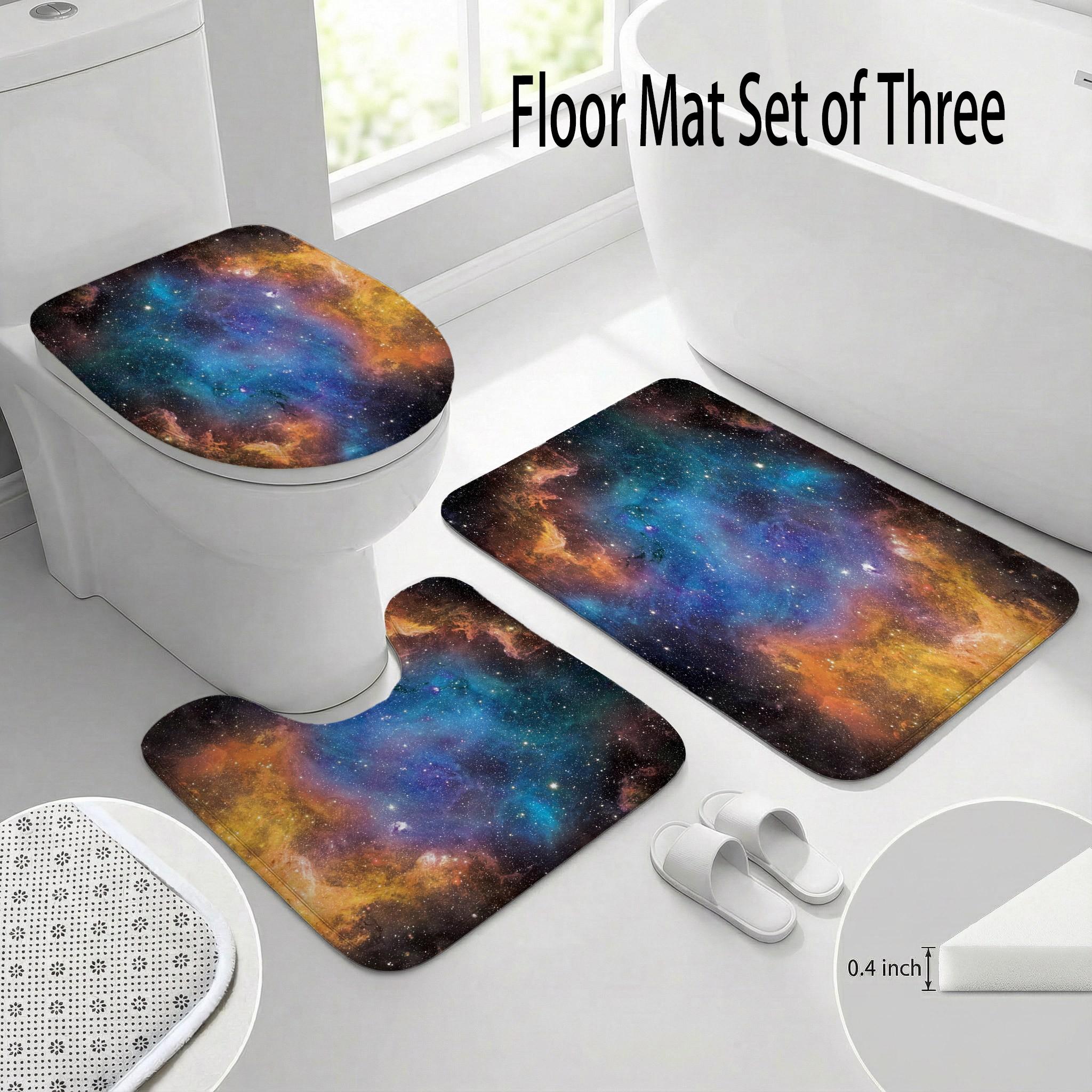 Outer Space Galaxy Shower Curtain, Vibrant Nebula and Starry Night Design for Space Lovers, 72" x 72" Durable Mildew Resistant Polyester Bath Curtain Set