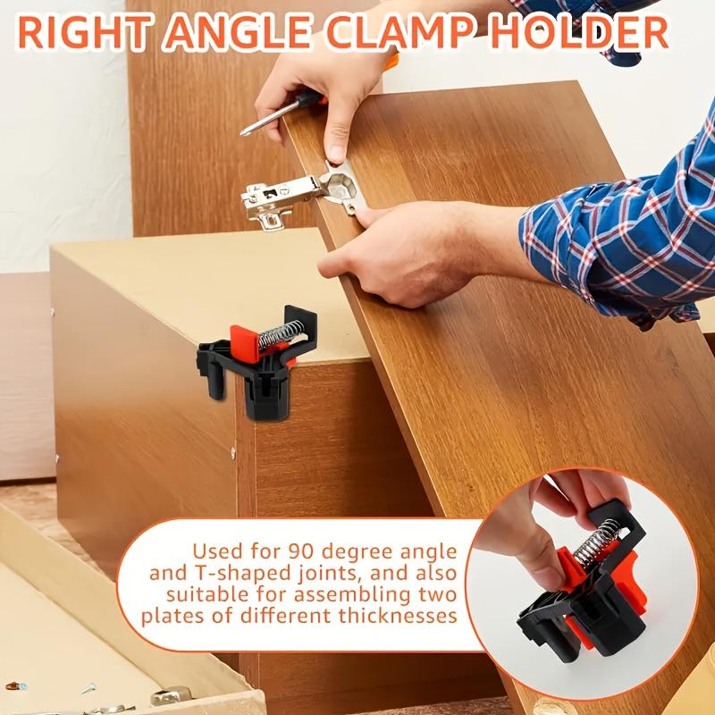 4pcs Adjustable Spring-Loaded Right Angle Corner Clamps - Heavy-Duty Plastic Woodworking Clamps with Ergonomic Handle & Locking Mechanism, Clamp with Thread, Multi-angle Clamping For Cabinets, Photo Framing 4pcs Adjustable Spring-Loaded Right Angle Corner Clamps - Heavy-Duty Plastic Woodworking Clamps with Ergonomic Handle & Locking Mechanism, Clamp with Thread, Multi-angle Clamping For Cabinets, Photo Framing