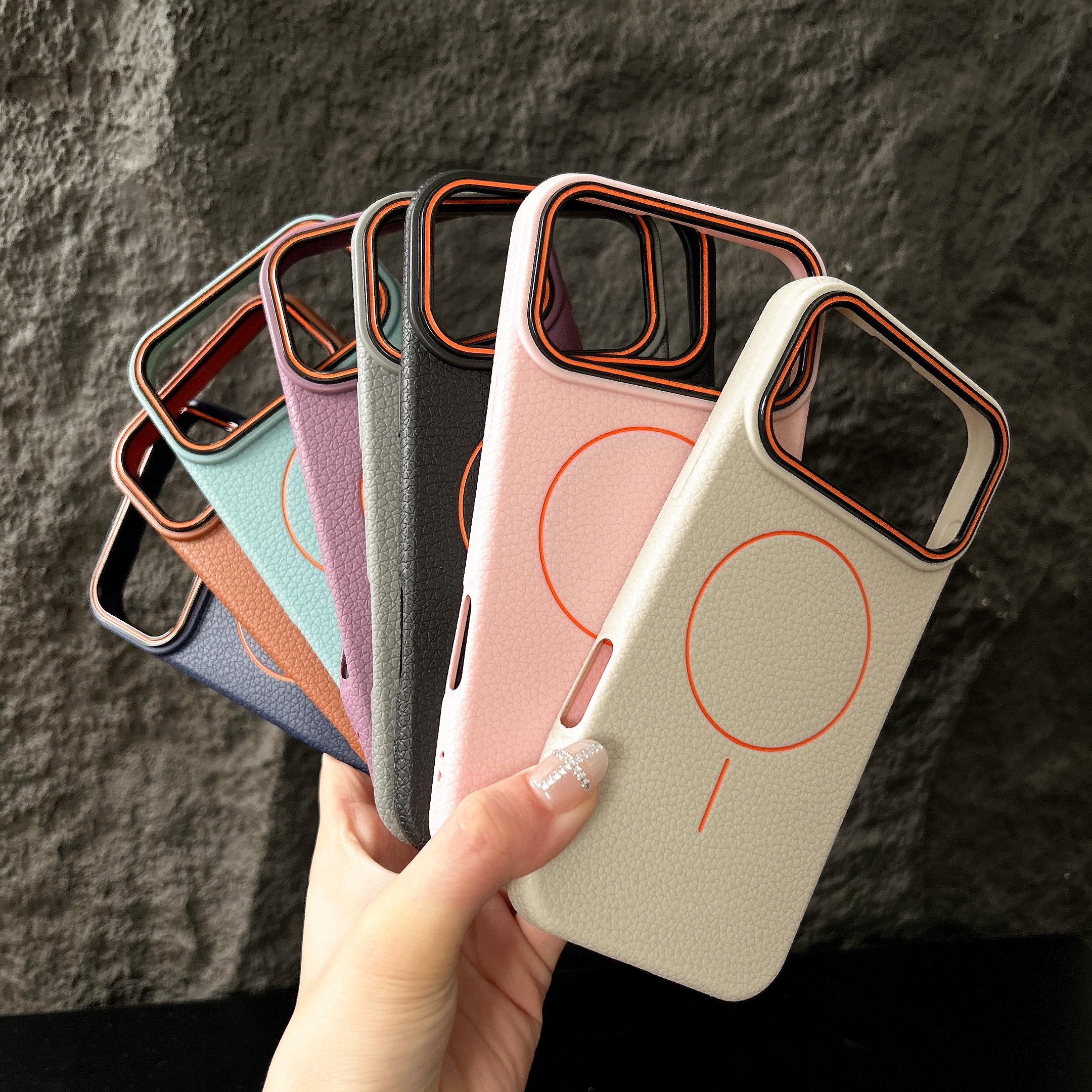 Litchi pattern magnetic anti drop phone case suitable for iPhone 17/17 Pro/17 Pro Max/17Air/16/15/14/13/12/11 series creative phone protective case, novel, fashionable and cute, holiday gift, durable phone case - TikTok Shop Litchi pattern magnetic anti drop phone case suitable for iPhone 17/17 Pro/17 Pro Max/17Air/16/15/14/13/12/11 series creative phone protective case, novel, fashionable and cute, holiday gift, durable phone case - TikTok Shop