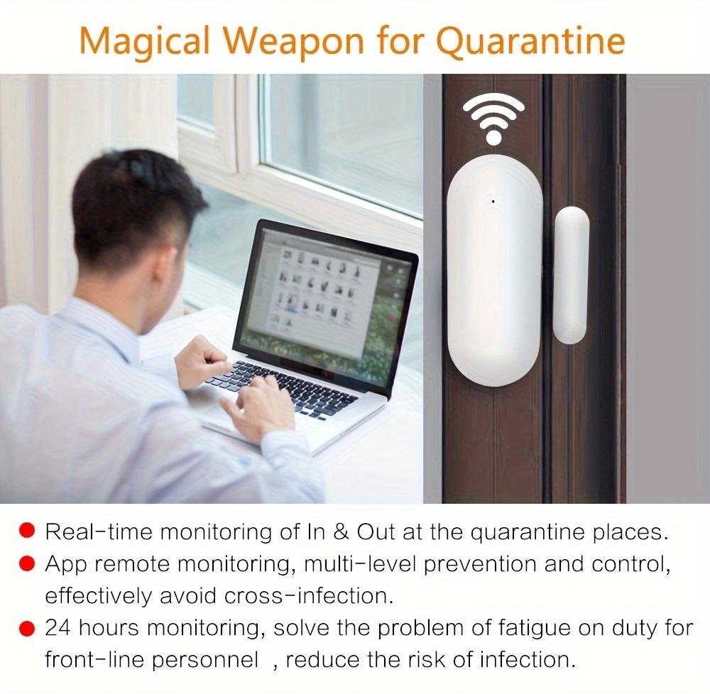 Tuya WiFi Window Door Sensor Wireless Door Detector Alarms Smart Life APP Remote Control Work with Alexa Google Home Smart Home Waterproof Motion Detection