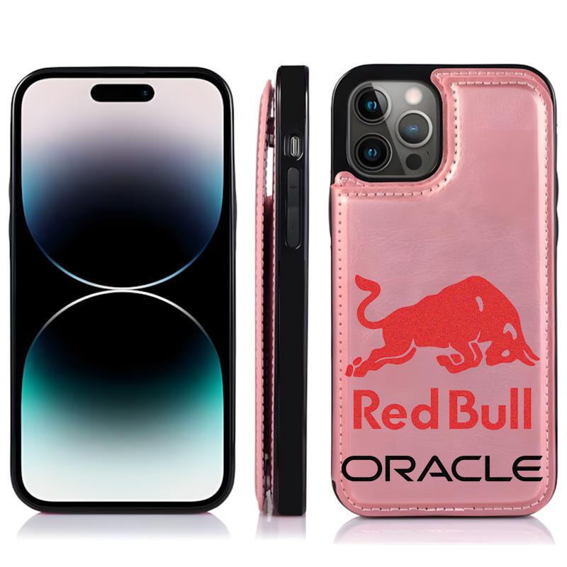 Logo Oracle Red Bull Racing Aesthetics Pattern Phone Cases Compatible For With iphone 17 16 15 14 13 12 PRO PLUS MAX Air PU Black Durable Flip High quality Leather Credit Card Bag Holder Gift Wallet Shockproof Anti-Drop Full Protection Cases Shell Cover
