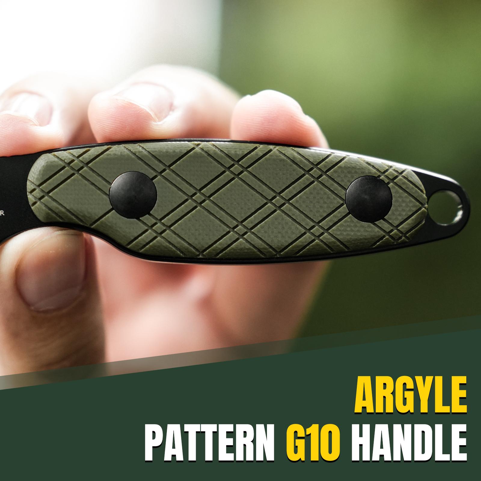 Kizer Outdoor EDC Muskrat D2 G10 Oliver Green Handle 1064A1