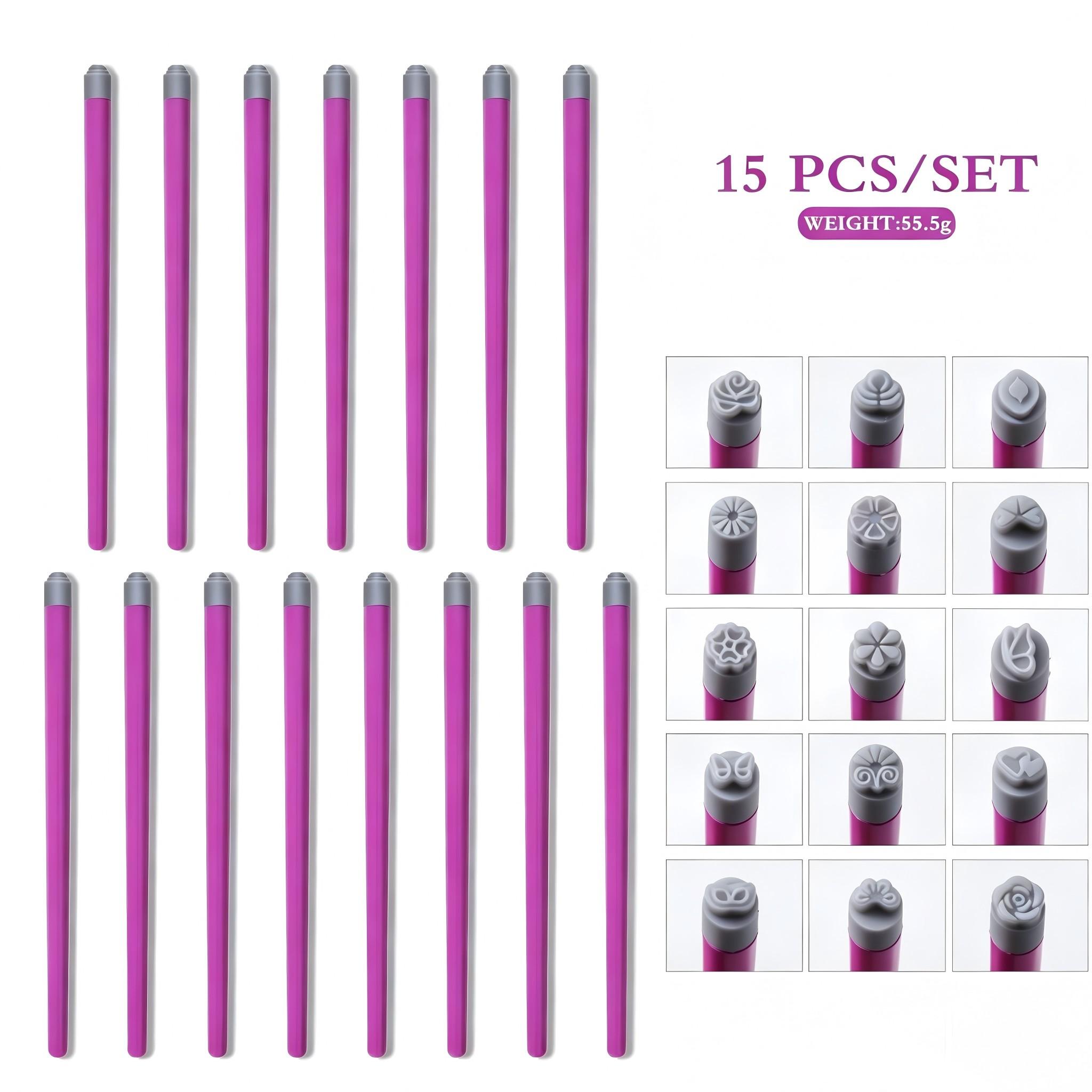 6-pack 15-pack nail stamping pens - multi-color printing pens with rich and unique patterns. Perfect for nail salons. High-saturation, vividly colored stamping pens. Easy to use for beginners. Essential for parties and dates. Fine detailing printing pens