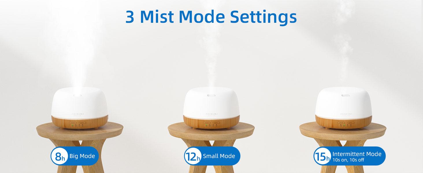 ASAKUKI Essential Oil Diffuser, 300ml Ultrasonic Aromatherapy Oil Humidifier with 7-Warm Color Lights, Remote, Waterless Auto Shut-Off, 2Cool Mist Mode, Quiet Airfreshener Led Fragrance Machine, Holiday Gift ASAKUKI Essential Oil Diffuser, 300ml Ultrasonic Aromatherapy Oil Humidifier with 7-Warm Color Lights, Remote, Waterless Auto Shut-Off, 2Cool Mist Mode, Quiet Airfreshener Led Fragrance Machine, Holiday Gift