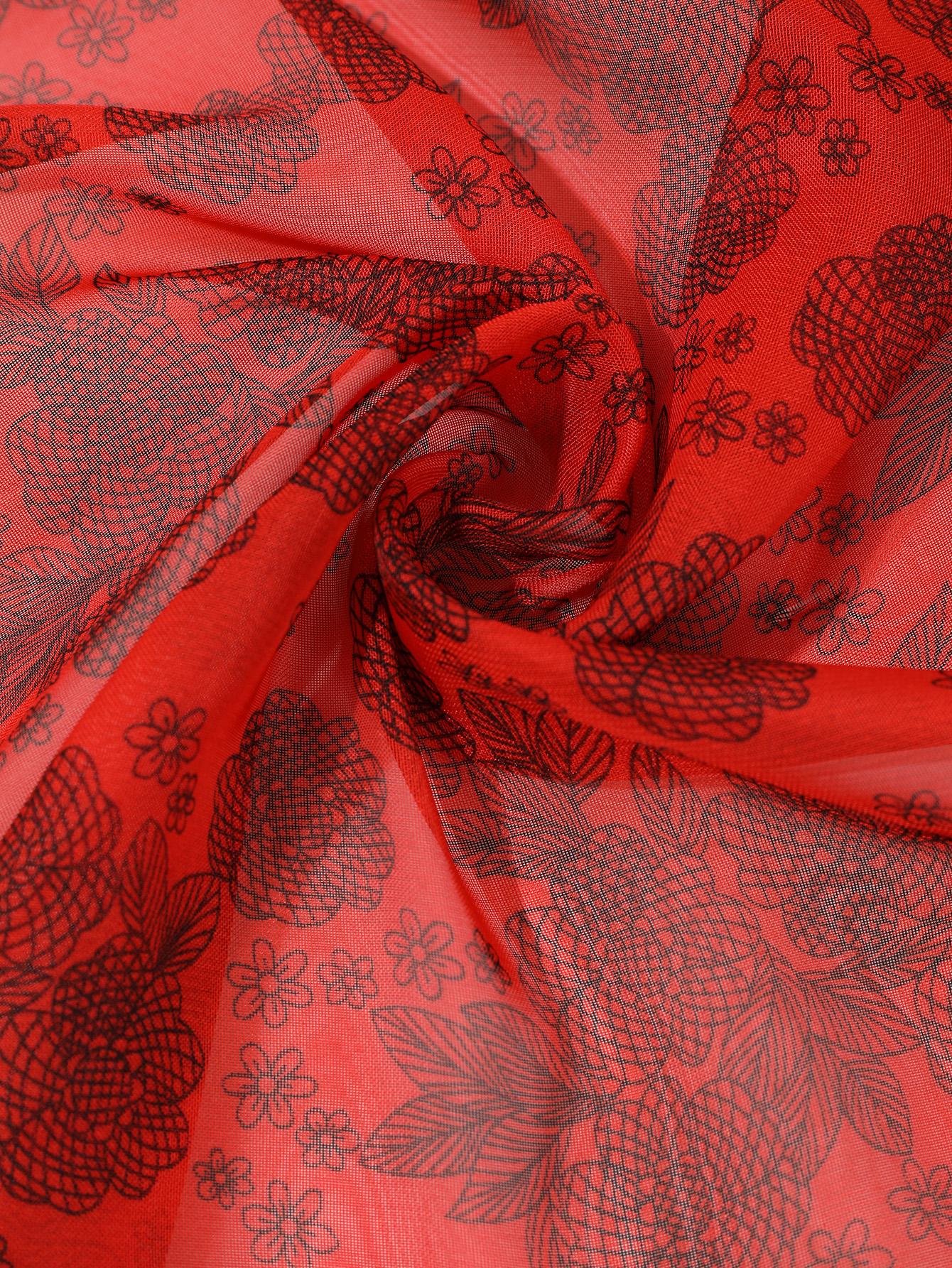 Women's Summer Scarf, Leopard Print Chiffon Wrap, Casual Loose-Fit Travel Shawl, Vintage Floral Beach Cover-Up, No Iron Required