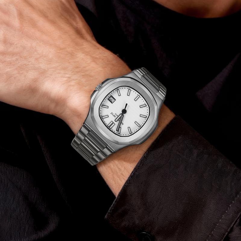 NAVIFLZ NFVZ High Quality Top Luxury Man Watch Sports Waterproof Luminous Date Men Wristwatch Square Dial Automatic Mechanical