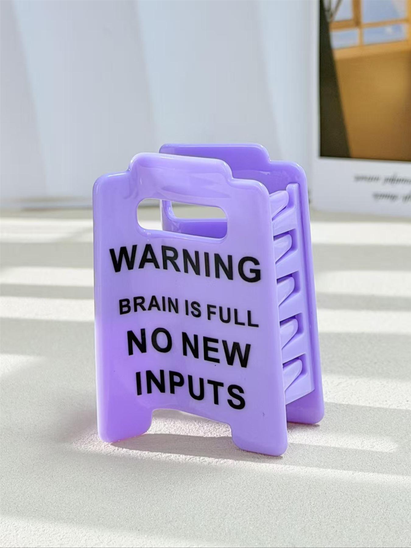 Funny Overstimulated Caution Sign Hair Claw Clip, Unique Design for Women & Girls, Perfect Accessory for Daily Use, Hair Clip Set