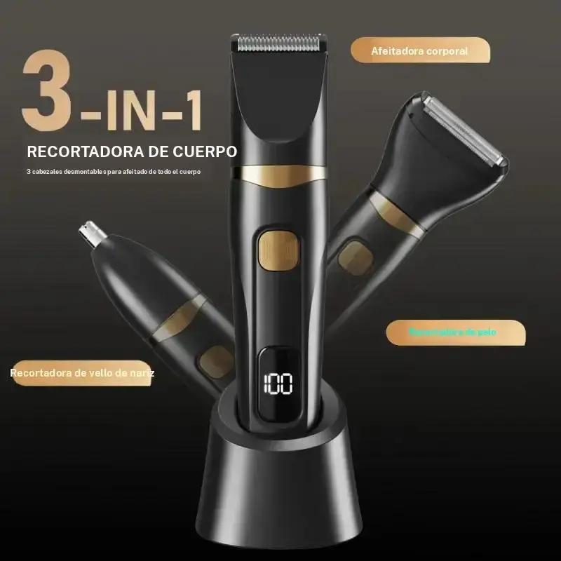 Intelligent electric body shaving device - for trimming underarm hair, groin area, private parts, suitable for both men and women - replaceable head