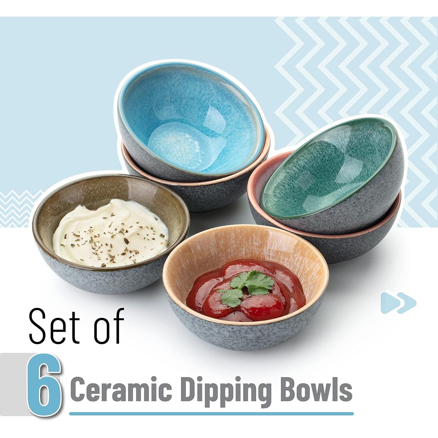 BTT- Cermic Dipping Bowls, 3.5 oz, 3.5 Inches, Soy Suce Dish Cermic, Smll Serving Bowls for Side Dishes, Condiment, Suces & Nuts, Chip-Resistnt Dishwsher & Microwve Sfe