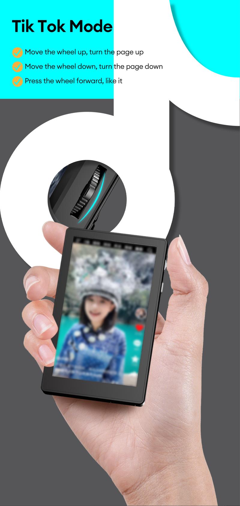 MGALL T20 Magnetic Wireless Self Display, Perfect for Content Creation, Selfies, Videos, Live Broadcasts, Adjustable Screen Ratio, Compatible with iOS, Android & HarmonyOS Mobile Phones