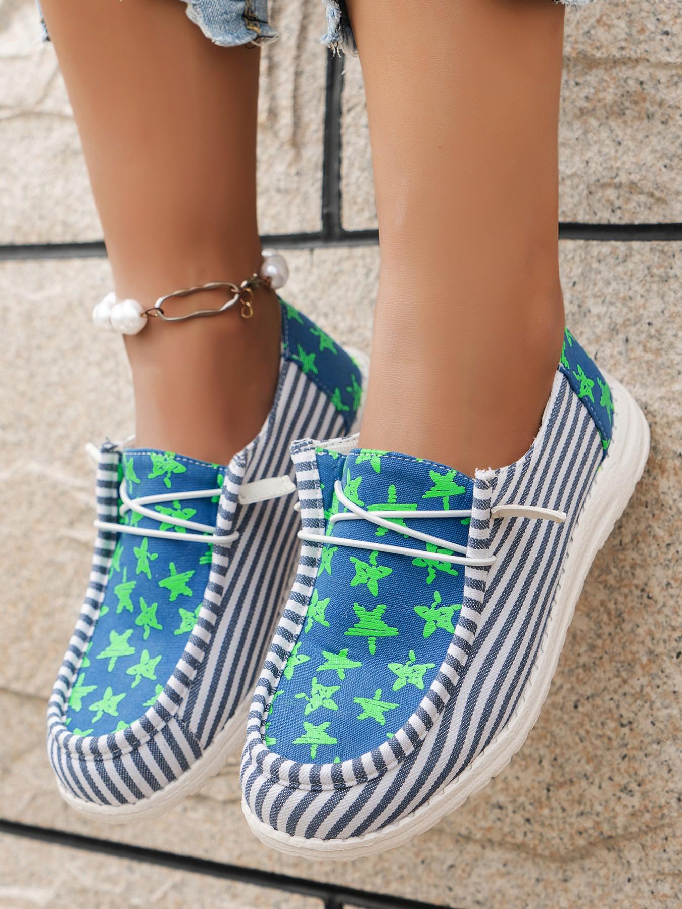 Women's Fashionable Plain Color Round Toe Lightweight Slip Ons Style Sneakers, Lightweight Breathable Comfortable Lace-up Flats Shoes, Casual Comfortable Sports Walking Shoes, Casual Breathable Footwear