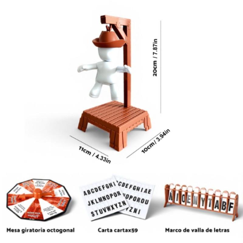 Mystery Board Game with Strawman and Letter Cards, Family Guessing Game, Portable Travel Game, Perfect for Parties, Spanish Version, Christmas Gift