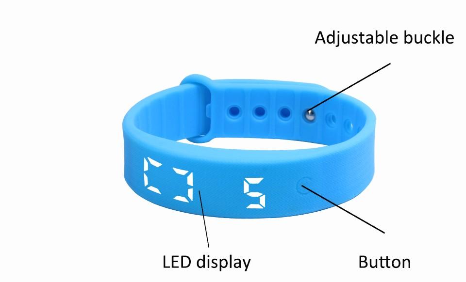 Smart Bracelet Vibration Alarm Clock Reminder Sleep Monitoring 24 Hours Pedometer Rechargeable Bracelet