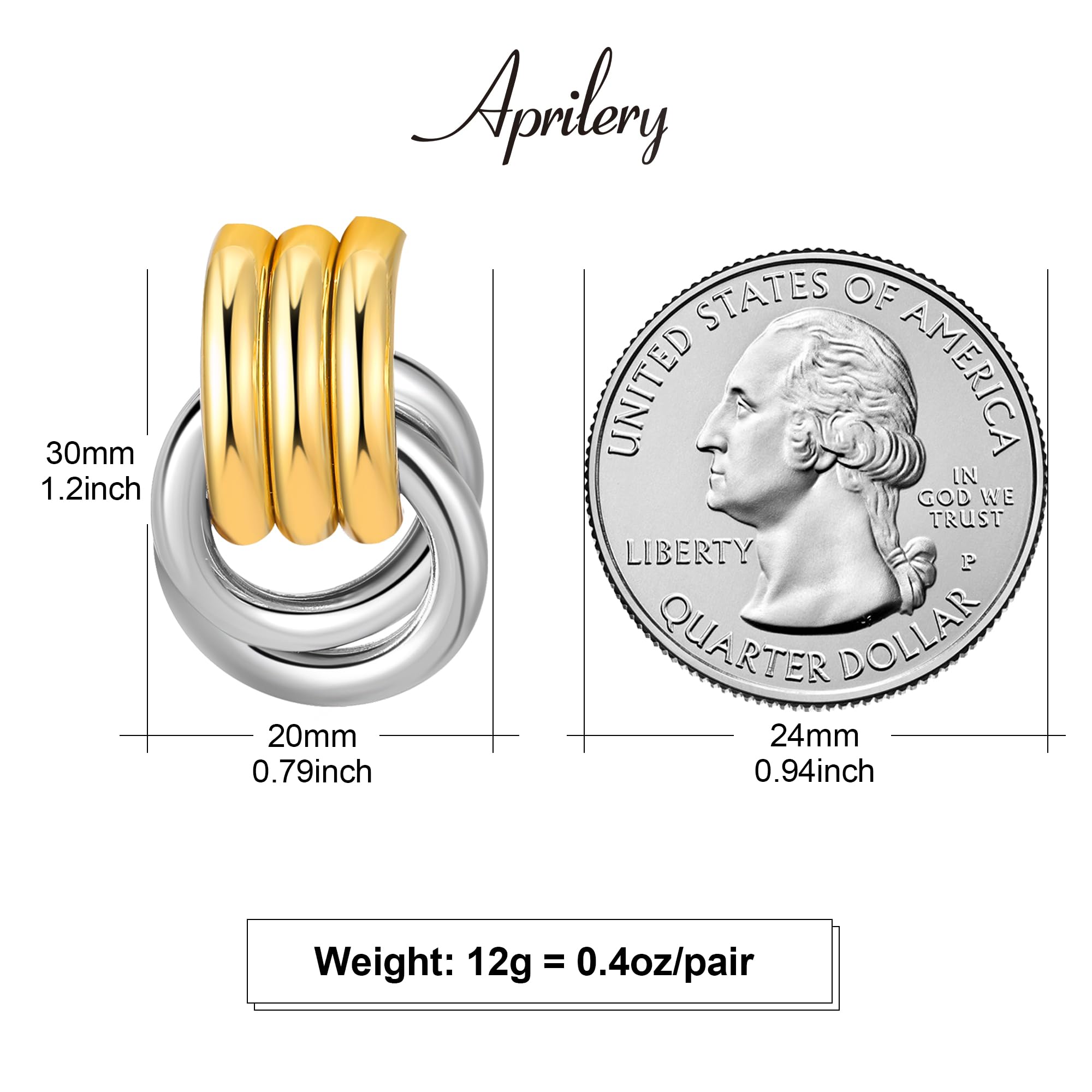 Aprilery Geometric Earrings for Women, Chunky Dangle Earrings Trendy Vintage Statement Earrings Dupes Jewelry for Women