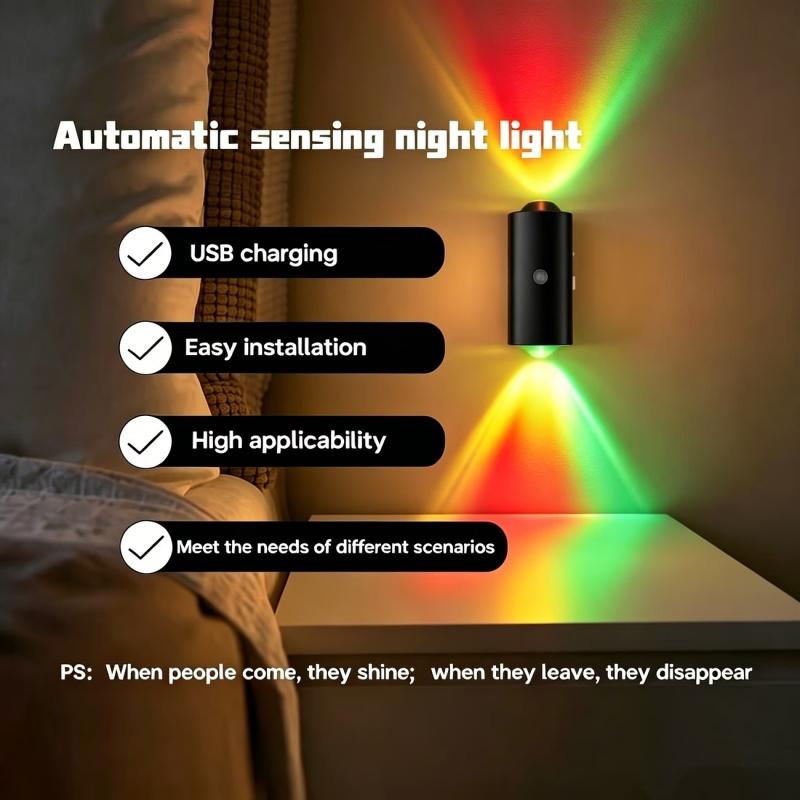 LED Wireless Wall Sconce with Color Changing, Motion Sensor Light Indoor, 1500mAh Rechargeable Battery Operated Wall Sconces for Bedroom Bedside Hallway Courtyard Doorway