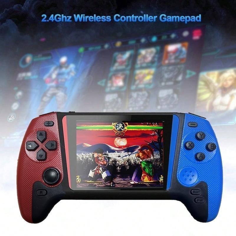 Brand new handheld gaming console with a retro large screen design, smooth joystick buttons, supports over 500 games, 3.5-inch screen, 1080P display, suitable for nostalgic players, home use, and sharing with friends