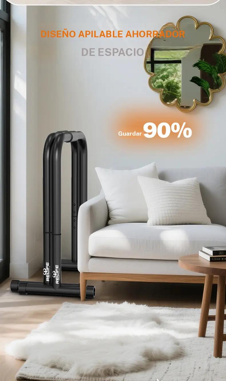 RELIFE SPORTS 3 in 1 Heavy Duty Dip Station | Pull Up Stand & Push Up Parallette | Stabilized Fitness Equipment for Home Gym Enthusiasts