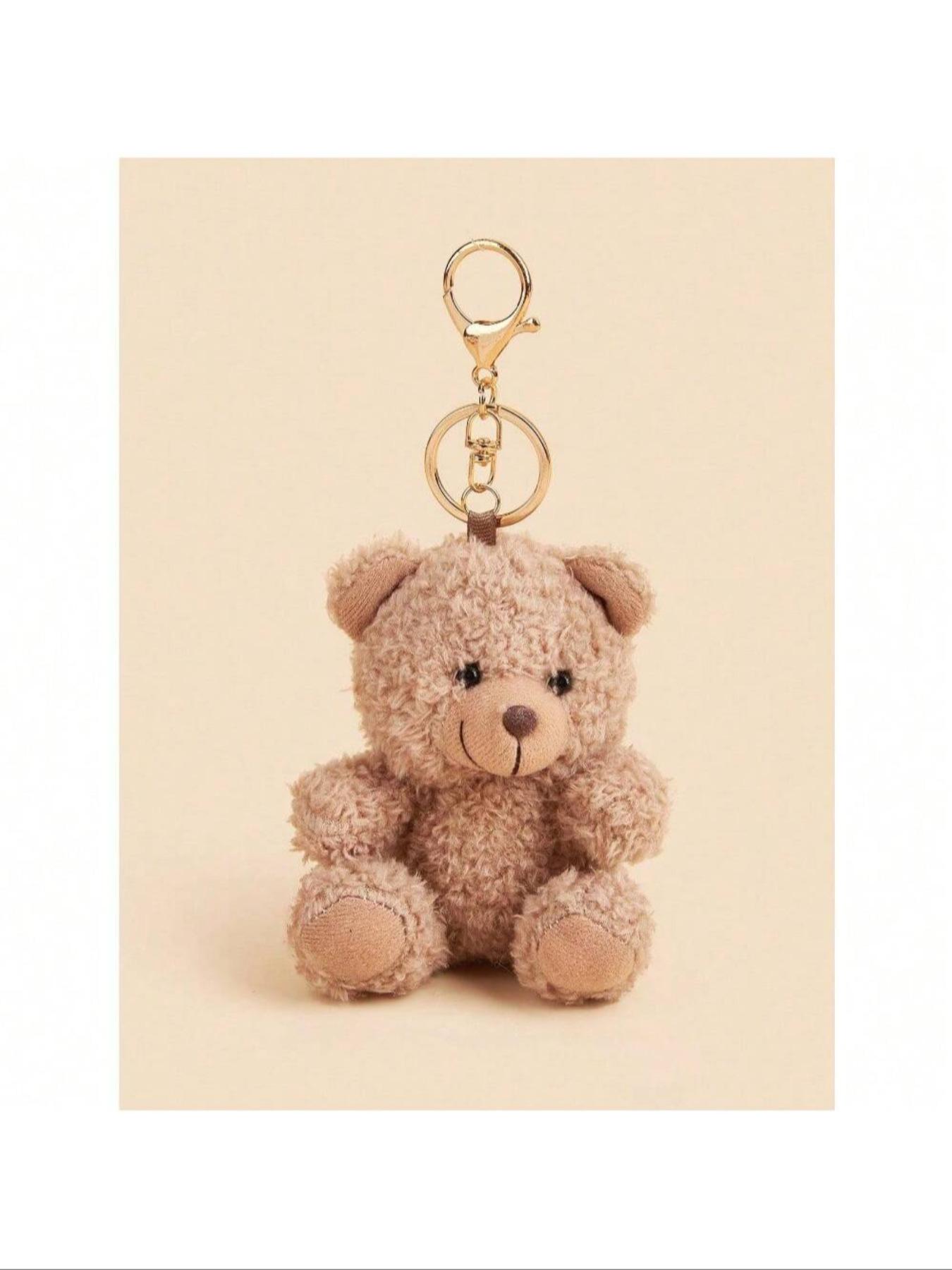 Cute Plush Teddy Bear Keychain, Car Keychain, Couple Plush Keychain, Keychain For Bags, for Car Keys, Mobile Phones, Cameras, Wallets, ID Cards, Badges