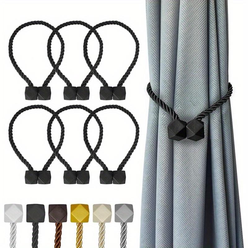 Magnetic Curtain Holdbacks, Non-Drill Magnetic Hooks, Elegant Modern Style, Suitable for Heavy Curtains, Random Colors, Set of 1/3/5