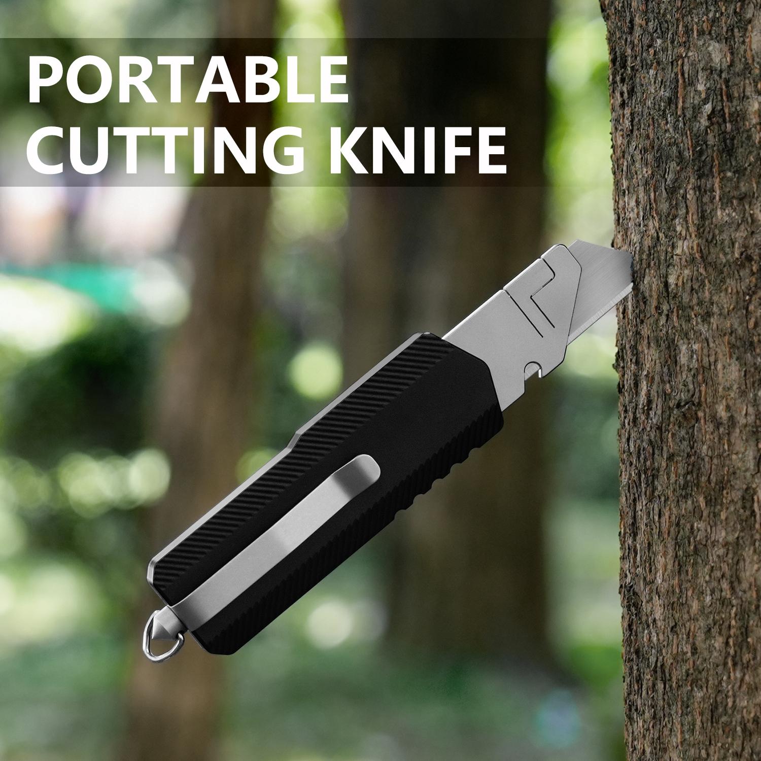 Aluminum Alloy Outdoor Knife Set, Craft Knife, Portable Knife, Window Breaker, Multi-Function Cutting Tool, Durable & Versatile, Outdoor Multifunctional Tools