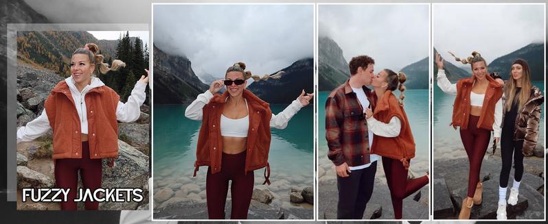 Yozazzy Women's Fuzzy Sherpa Vest Oversized Casual Sleeveless Fuzzy Fleece Vest Winter Warm Button Down Gilet Outerwear Jacket with Pockets Soft Womenswear Comfy Tops