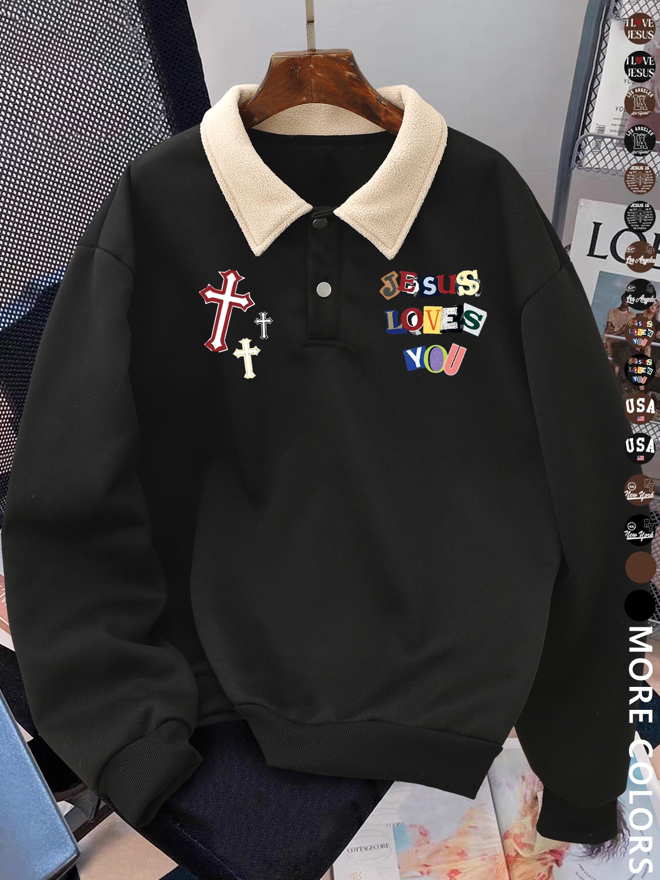 Men's Y2K Autumn Winter Thickened Retro British Style Aesthetic Lamb Wool Collar Polo Shirt, Unisex Casual Fashion, All Seasons Wear