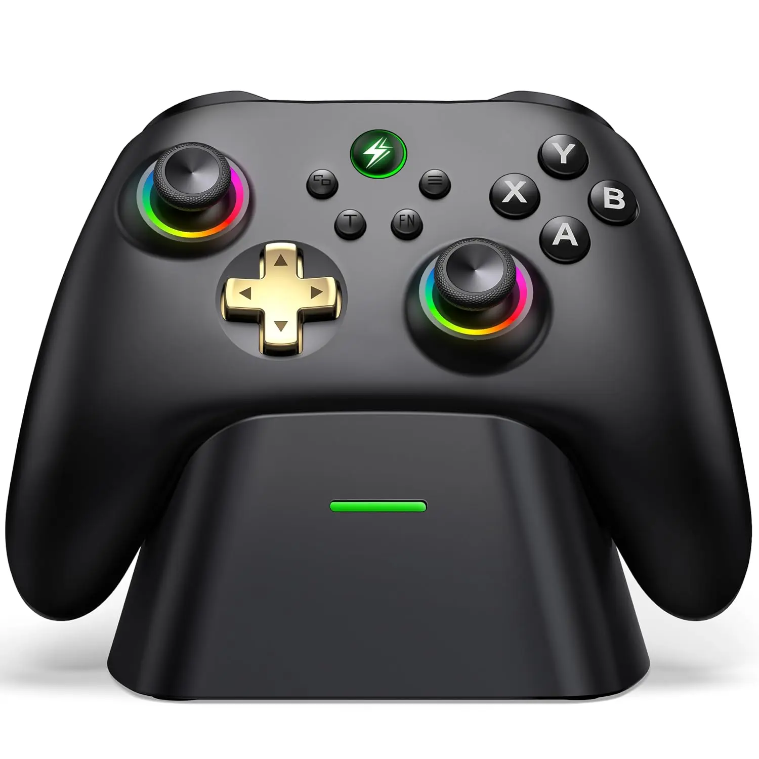 PC Gaming Controller - Hall Effect Joystick - No Drift, 2.4G & Wired 1000Hz Polling Rate, Remappable Buttons, Turbo & Vibration,  Gamepad for PC//iOS/Android with  Dock