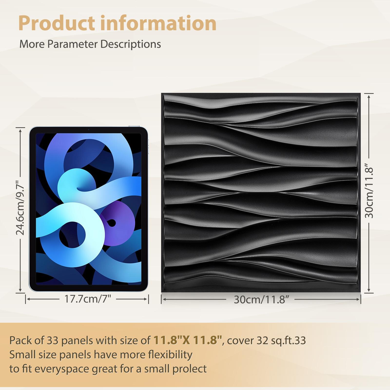 Kuujojo 20/30pcs Self Adhesive 3D PVC Wall Panels, 11.8x11.8in Diamond Wall Trim, Indoor Home Improvement Building Supplies with Tape, Self Adhesive Panels