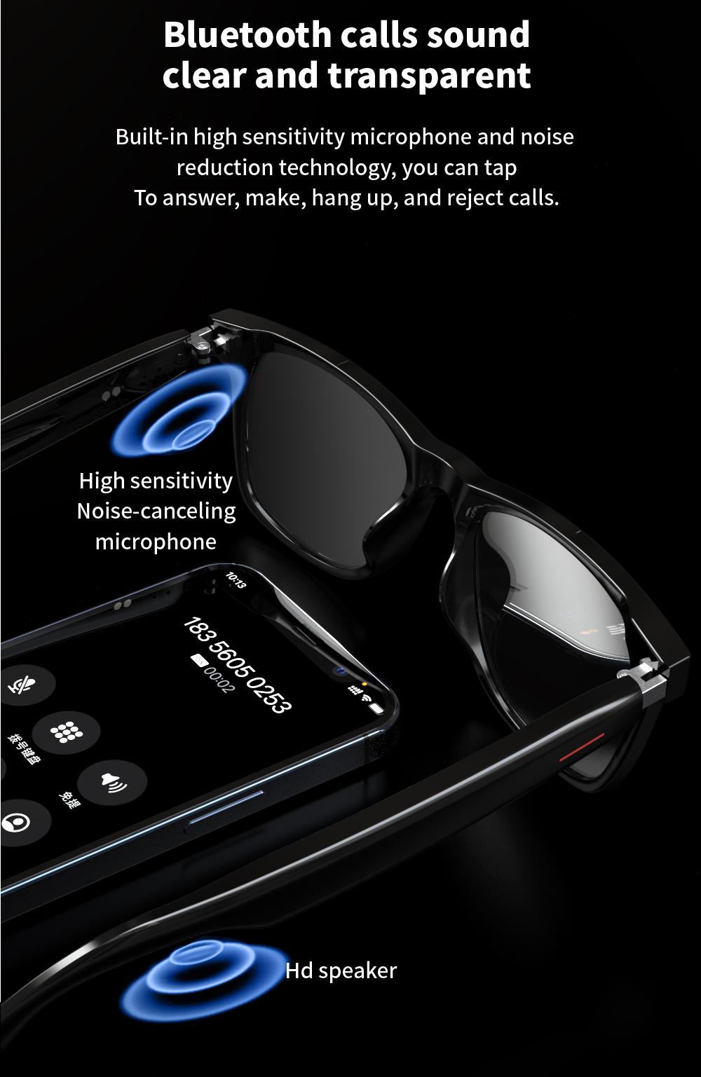 E13 Smart Glasses UV Protection Anti-Blue Light , Bluetooth Compatible for Men & Women , Multifunctional Wireless Glass E13 Smart Glasses UV Protection Anti-Blue Light , Bluetooth Compatible for Men & Women , Multifunctional Wireless Glass