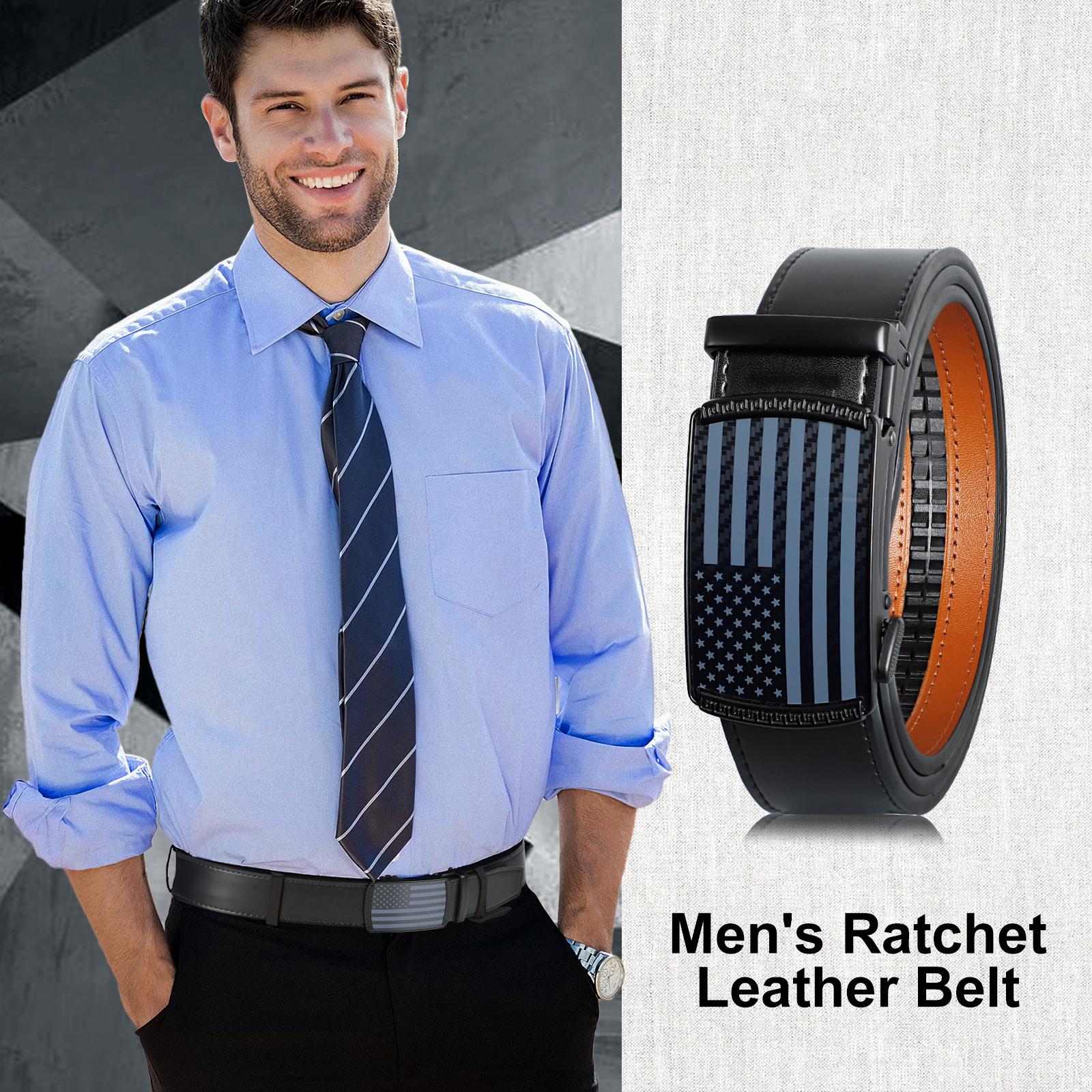 XZQTIVE American Flag Belt for Men Black Nylon Ratchet Belts 4th of July Patriotic Decorations