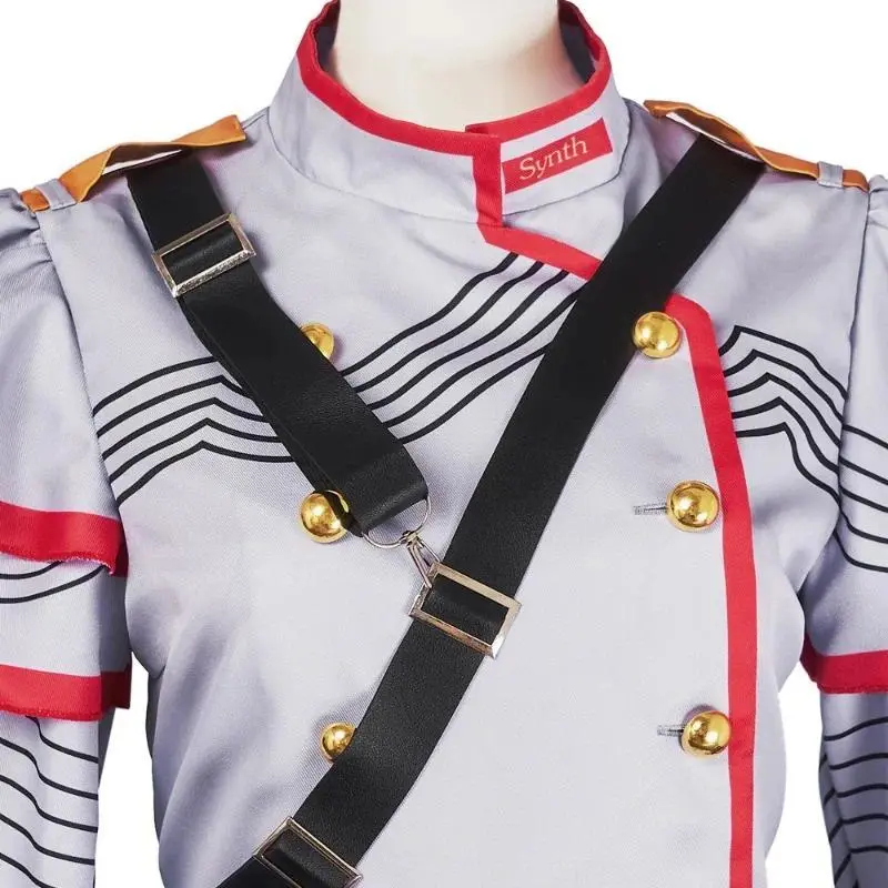 Kasane Teto Cosplay Costume UTAU Style Red Uniform Twin Tails Wig Anime Character Outfit Halloween Party Dress for Women Girls