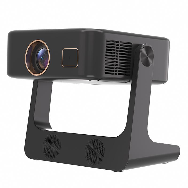 XBJ Native 1080P Portable Outdoor Movie Projector with Speakers, Compatible with Smartphone, HD, USB, AV, PS5, Full HD Mini Projector - Audio, WiFi, Bluetooth connectivity available! Micro Black Crystal