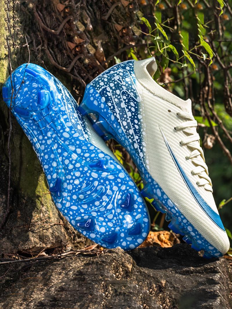 Parent-Child Leopard Print Soccer Shoes, Soccer Cleats, Breathable Knit Material, Professional Long Nails, Sporty Style, All Seasons Parent-Child Leopard Print Soccer Shoes, Soccer Cleats, Breathable Knit Material, Professional Long Nails, Sporty Style, All Seasons