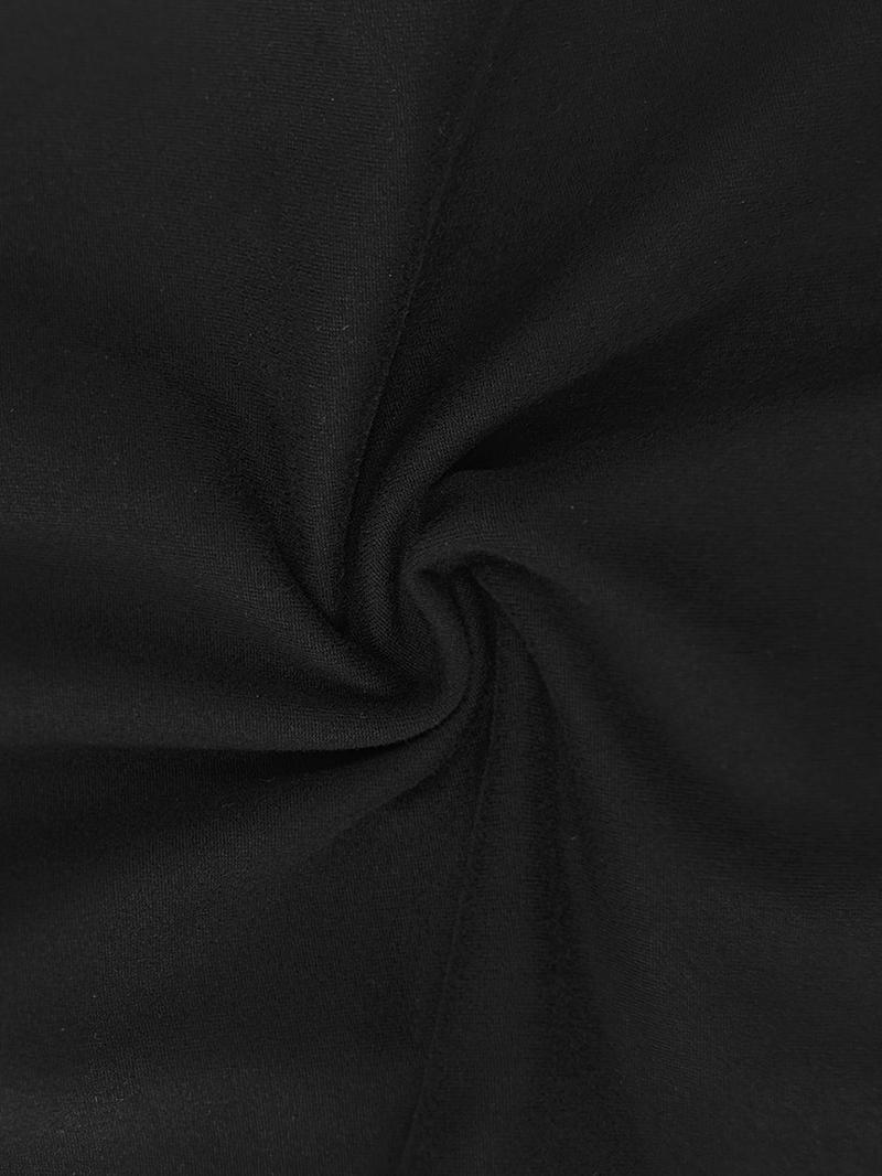 Women's Sexy Fitted Long Sleeve Jumpsuit, Plain Pattern, All Seasons Fashion, Low Neck Pocket Design, European & American Style