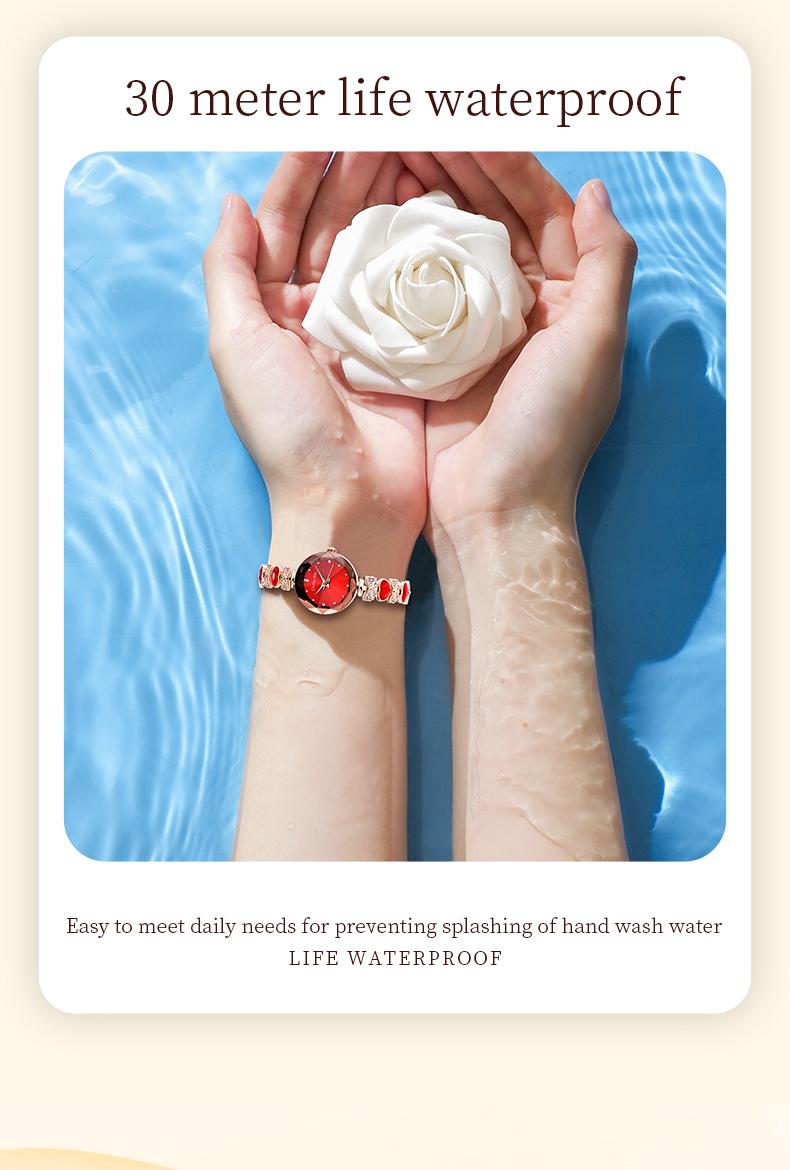 Clvmu Kiai Ladies Elegant Butterfly Watch Bracelet Set with Heart Shaped Gift Box Exquisite Necklace Ring Earrings Fashionable Jewelry for Women Perfect Festival Gift Baby G Rhinestone Wristwatch