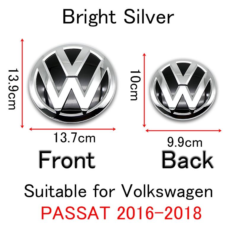 Volkswagen Front Grille Emblem Rear Car Logo, Fits 2016-2018 Passat Models, Vehicle Exterior Decoration, Car Modification Replacement Parts
