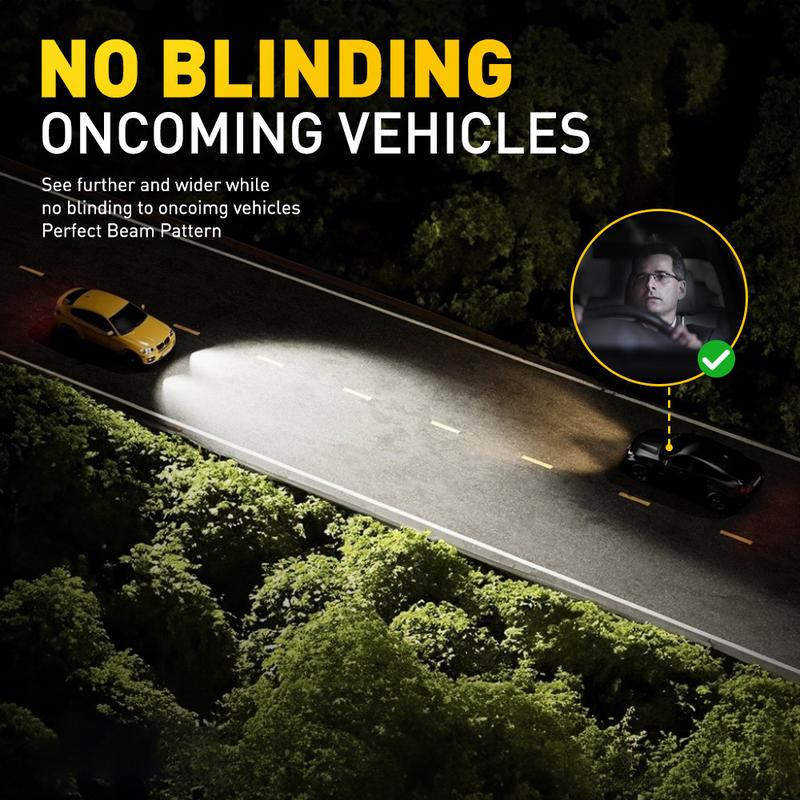 AUXITO 2025 Upgraded 30000LM LED Headlight Bulb ,Fog Lights,with Cooling Fan,H11 9005 9006 9007 H4 H7 H13 9012 D1S D2S D3S D4S D5S,Canbus Ready,Plug-and-Play ,Pack of 2