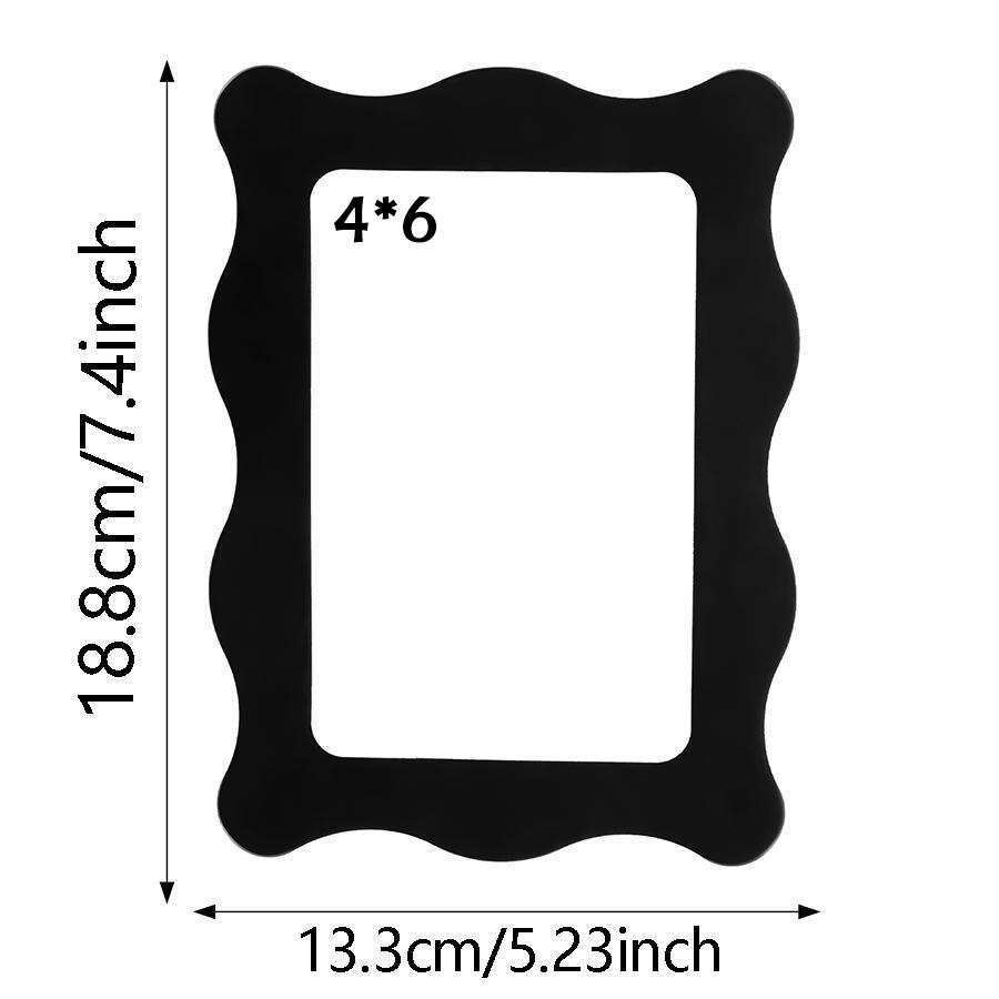 15pcs Creative Rectangular Wave Decorative Picture Frame Set, Heart Shape Photo Frames Wall Record, Home Decoration