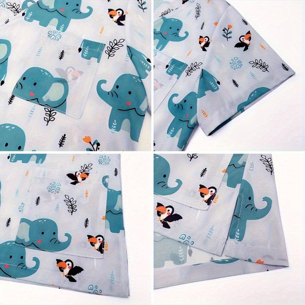 Printed Hand Washing Set Thin Comfortable Breathable Doctor Nurse Cartoon Printed Work Uniform Nurse Uniform