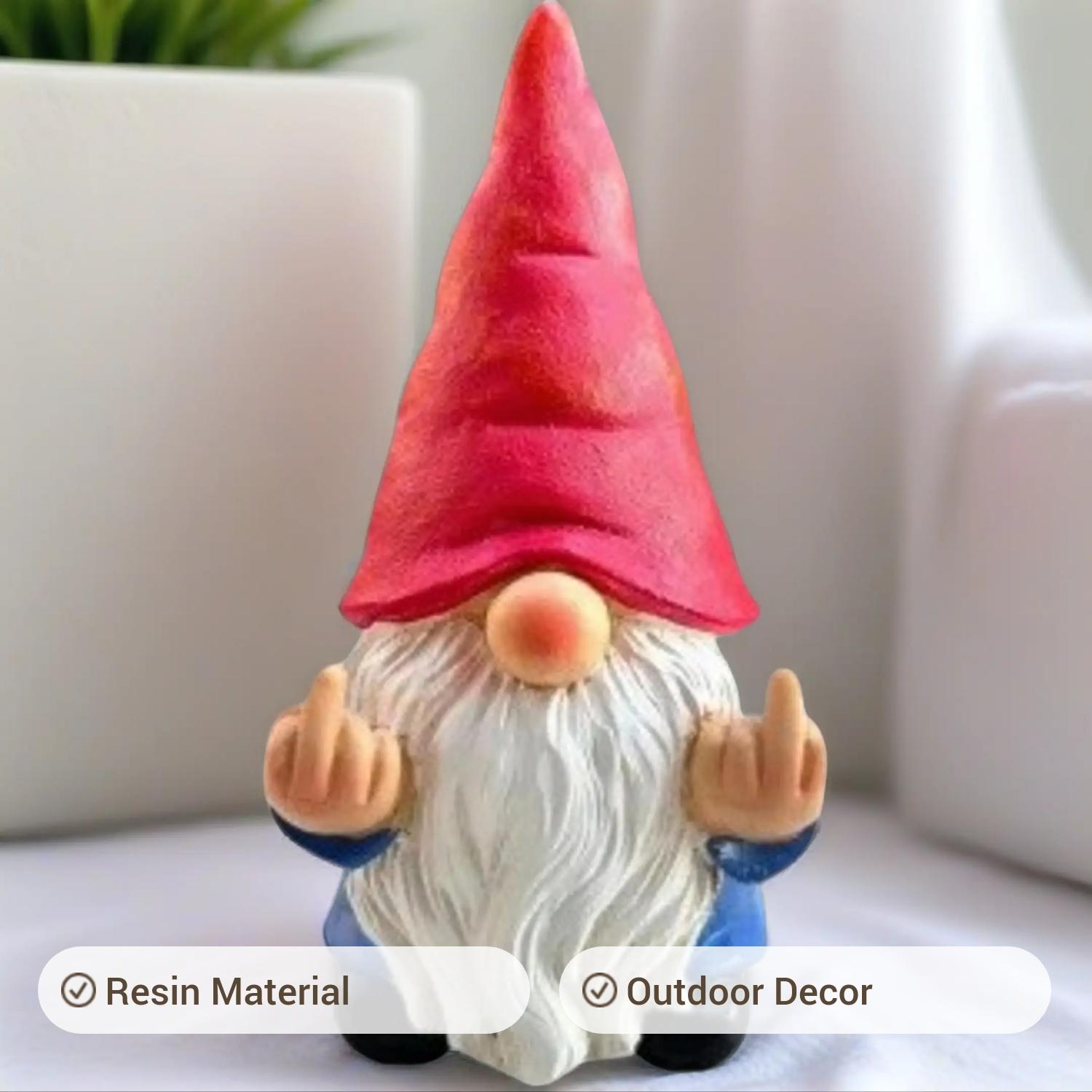 Gnome Statue, Naughty Garden Gnome Statue Decoration, Funny Garden Gnome for Outdoor Or Home Decor, Collectible Room Decor, Garden Sculptures & Statues
