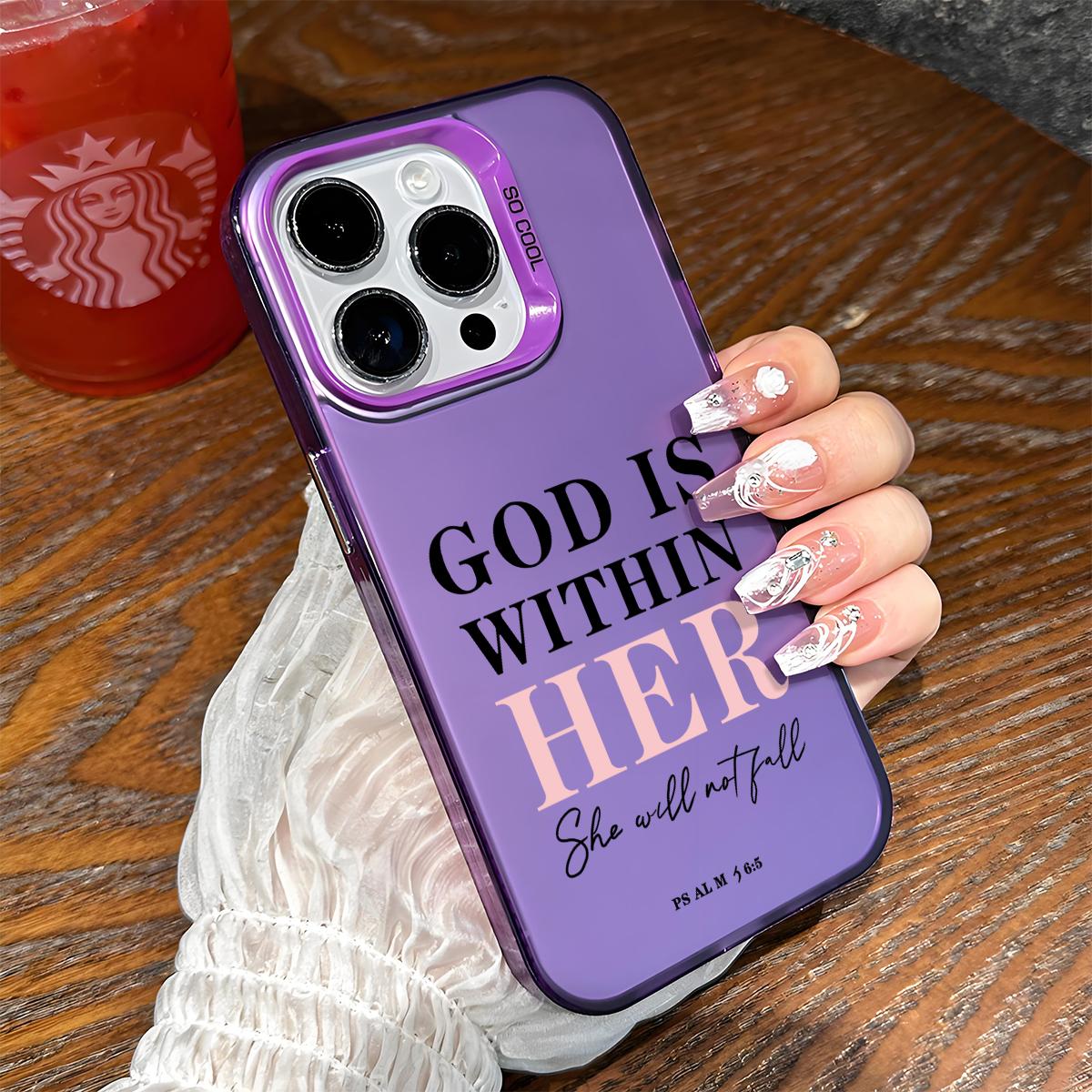 Bible Verse Psalm Pattern Shockproof Protective Case for iPhone 7 8 X Xsmax 11 12 13 14 15 16 17 Pro Max Plus Air XR 16E Matte Cover Christian Unique