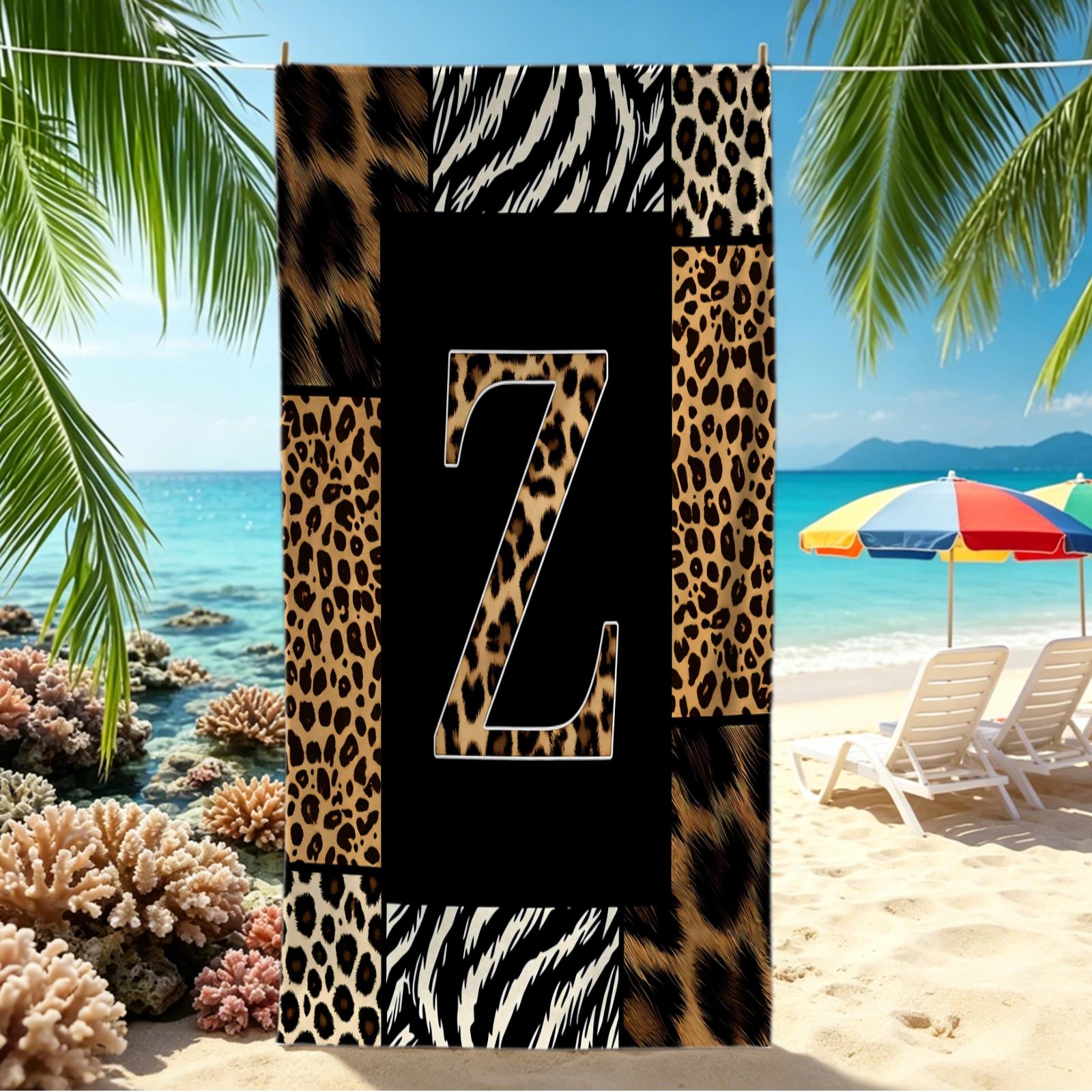American‑Style Leopard‑Print Quick‑Dry “A‑Z” Beach Towel—Lightweight, Portable, and Space‑Saving. Perfect as a Pool Towel, Camping Towel, or Everyday Bath Towel, It’s an Essential Item for Beach Trips and Makes a Great Gift or Personal Purchase