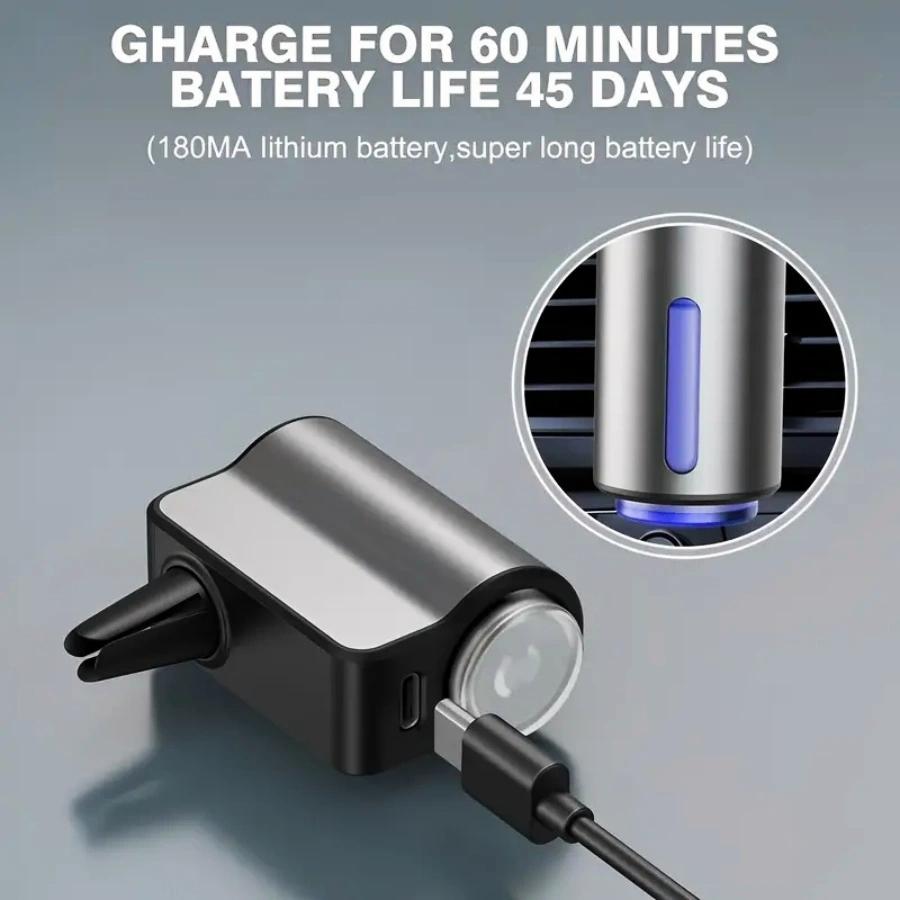 Rechargeable Car Air Freshener Diffuser - 3*10ml Natural Perfume Essential Oil,Adjustable Concentration Scent