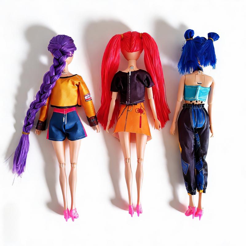 3-Piece Hunter Dolls – Rumi,  Zoey Hunters’ Girl Anime Figures, 2026 Trendy Music & Lighting Cosplay Set, Ideal Birthday Present for Girls