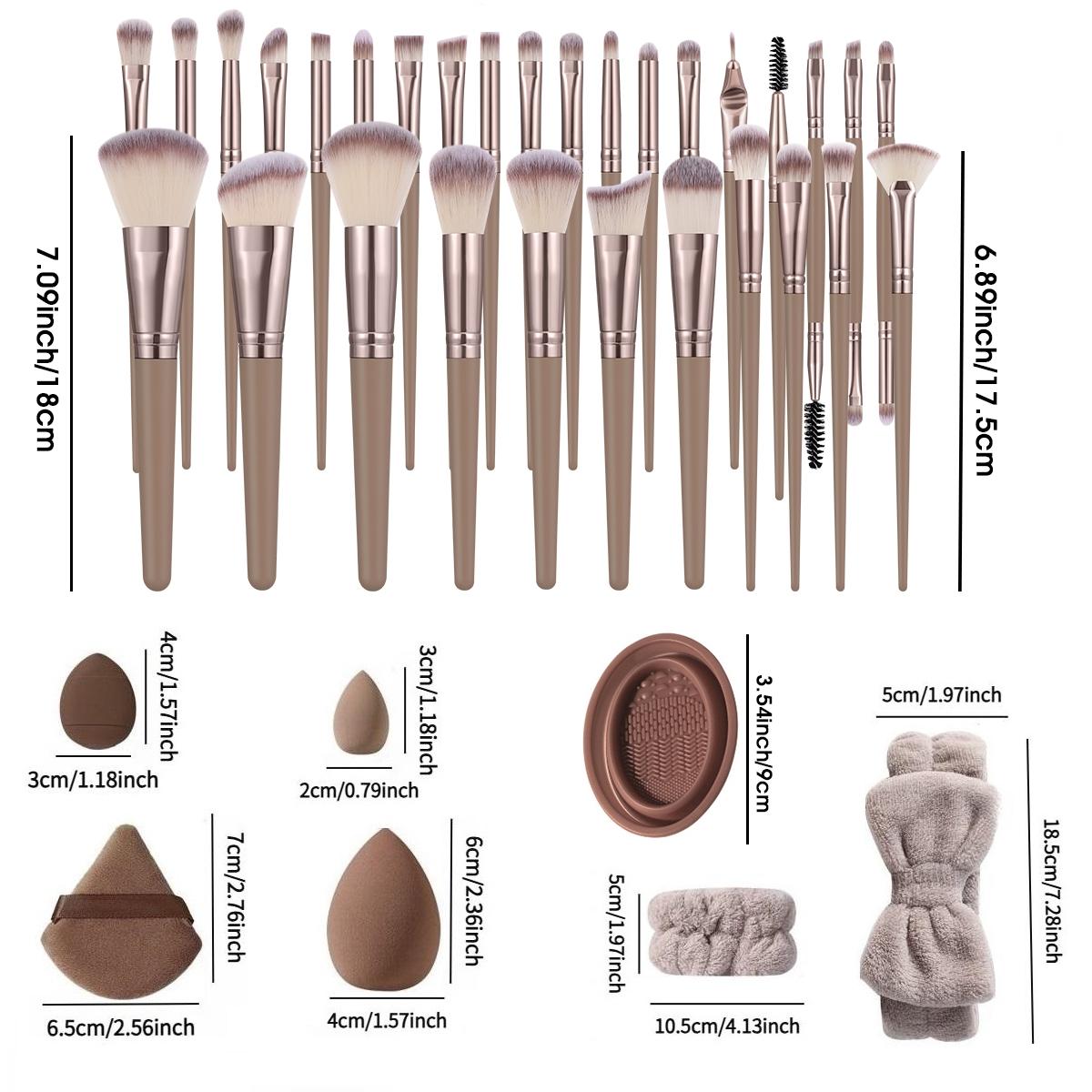 54PCS Professional Makeup Tool Set - Complete Cosmetic Brush, Sponge, Puff, Headband & Brush Cleaning Bowl Kit - Multi-Use Facial Makeup & Cleaning Accessories for Daily & Pro Use, All-in-One Makeup Essentials Set ,Gifts For Women