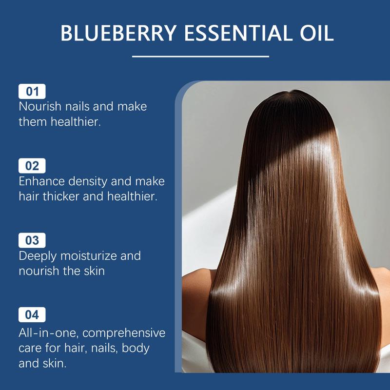 Ouhoe Blueberry Soothing Essential Oil, Moisturizing Hair Care, Full Body Skin Care, Nail Care, Multi-Functional Essential Oil