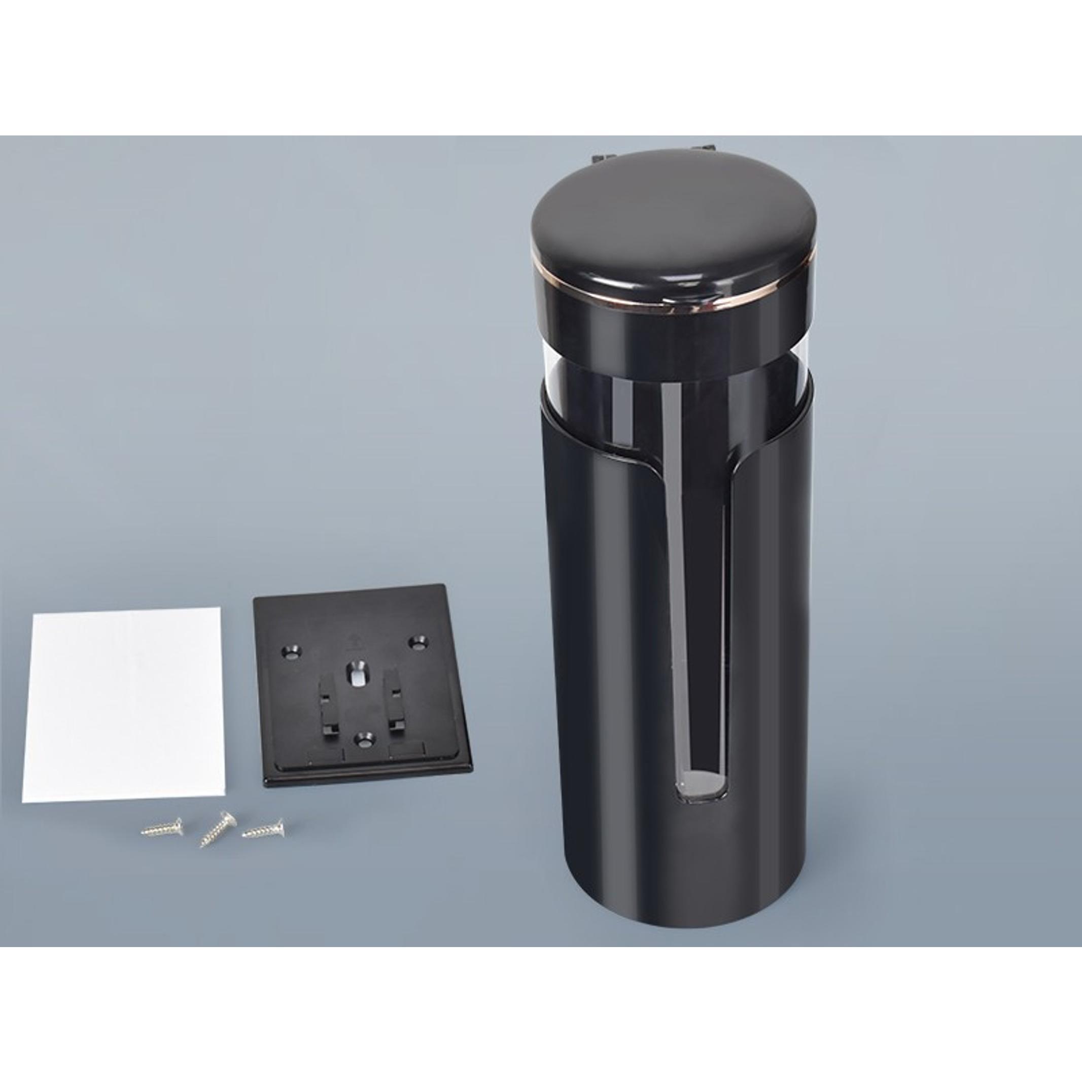 Cup Dispenser, Wall Mount Water Cooler Cup Dispenser | fits 4-7 oz Disposable Paper and Plastic Cups, Pull Type Cup Holder for Bathroom, Office, Break Room, Gym, Black